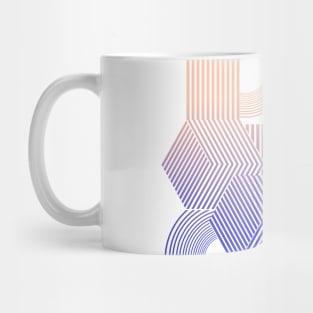 Geometric minimal stripes abstract Mug